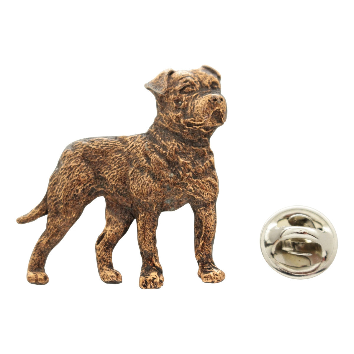 American Bulldog Pin ~ Antiqued Copper ~ Lapel Pin ~ Sarah's Treats & Treasures